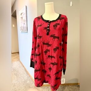 Little Blue House Moose Sleep Shirt | XL